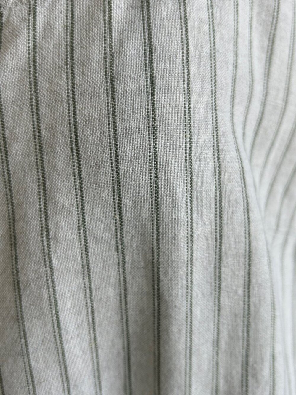 Venezia Sleeveless Shift Maxi Dress Green Striped Linen Blend Size 14/16 - Picture 6 of 9